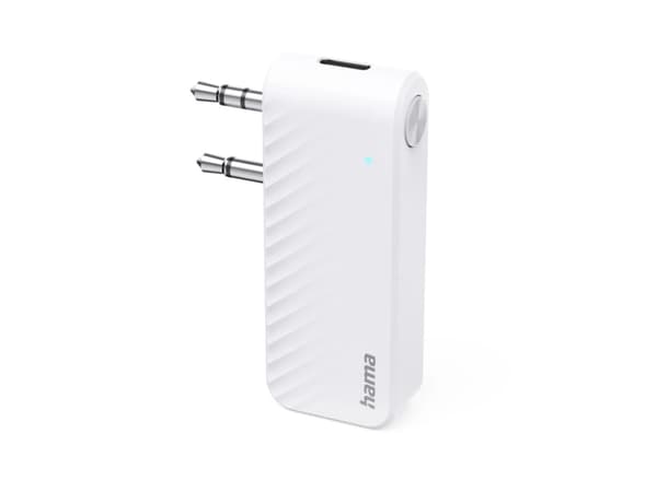 Hama Bluetooth®-äänilähetin lentokoneisiin ja yleiskäyttöön, 10h, w. AUX, valkoinen (00014171)
