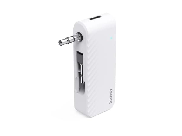 Hama Bluetooth®-äänilähetin lentokoneisiin ja yleiskäyttöön, 10h, w. AUX, valkoinen (00014171)