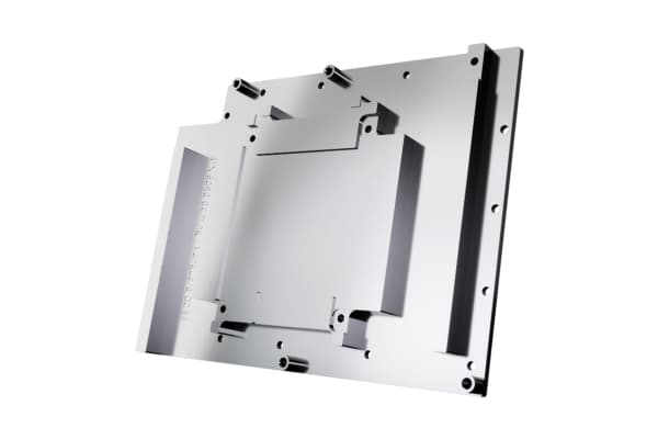 Alphacool 10268, Bakplate, Akryl, Aluminium, Kromfarget, Kopper, Nylon, Sort, Kromfarget, 3-Pin JST, 1/4", 60 °C