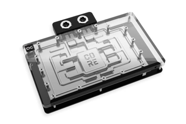 Alphacool 10268, Bakplate, Akryl, Aluminium, Kromfarget, Kopper, Nylon, Sort, Kromfarget, 3-Pin JST, 1/4", 60 °C