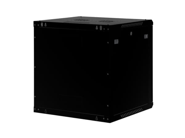 ROLINE 26.21.0291, Väggmonterad rack, 12U, 80 kg, Kuggskenor, 19,2 kg, Svart
