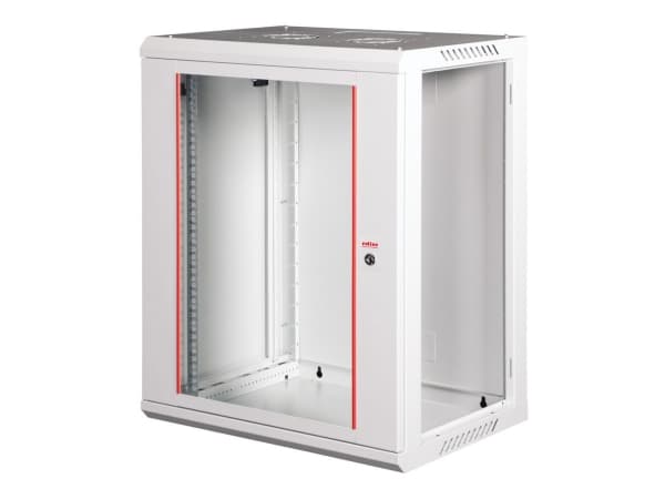 ROLINE 26.21.0127, Wall mounted rack, 18U, 80 kg, Rack rails, 20.6 kg, Grey