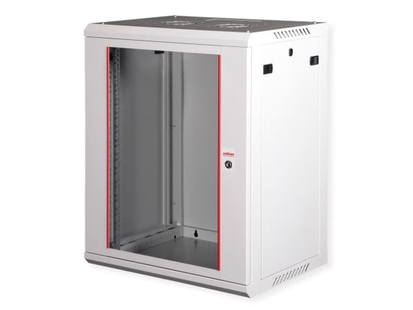 ROLINE 26.21.0127, Wall mounted rack, 18U, 80 kg, Rack rails, 20.6 kg, Grey