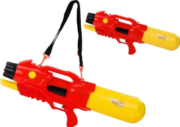 LeanToys Stor vannpistol 2850ml Justerbar Band Rød