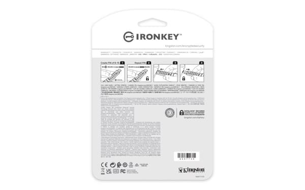 Kingston Technology IronKey Keypad 200 USB-sticka 8 GB USB Type-A 3.2 Gen 1 (3.1 Gen 1) Blå