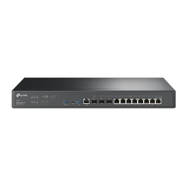 TP-Link Omada ER8411 kabelansluten router Gigabit Ethernet Svart Svart