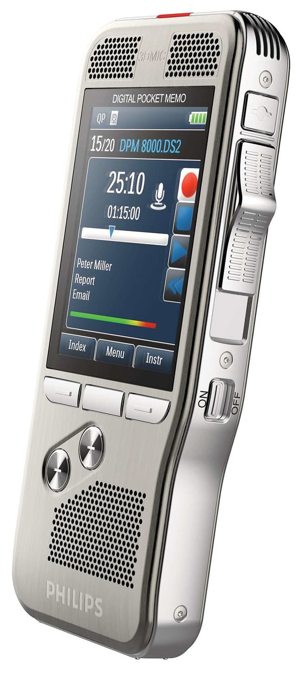 Philips DPM 8300 diktafoner Internminne Silver