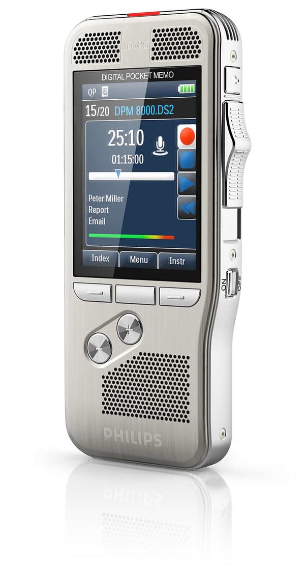 Philips DPM 8300 diktafoner Internminne Silver
