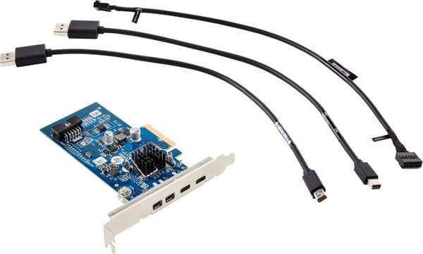 HP Crd Dual TBT4 PCIe x4 LP nätverkskort/adapters Intern Grön, Silver