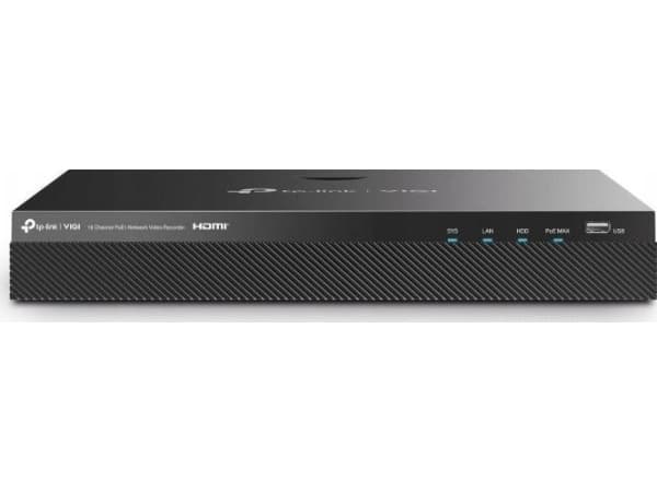 TP-Link VIGI NVR2016H-16MP, 16 kanaler, 3840 x 2160 piksler, 16 kanaler, 720p, 1080p, HDMI Output Resolution: 1 Channel, Resolution: 1280x720/60Hz, 1