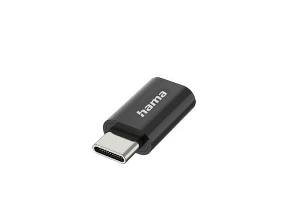 Hama 00300095, USB Typ-C, Micro-USB B, Hankontakt, Svart