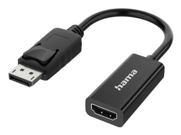 Hama 00300092, Displayport, HDMI, Hankontakt, Svart, Hankontakt, Honkontakt Svart