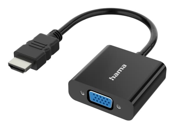 Hama 00300091, HDMI, VGA, Hankjønn, Sort, 0,15 m, Hankjønn