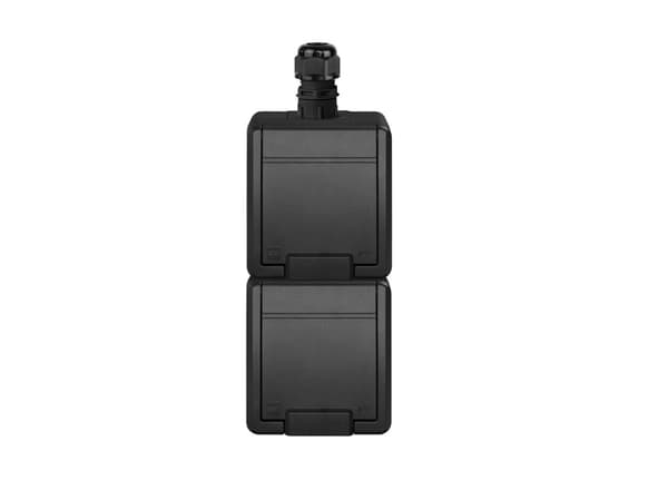 Elektroplast Socket 5054-67 2Place Ip65 Aquant Black
