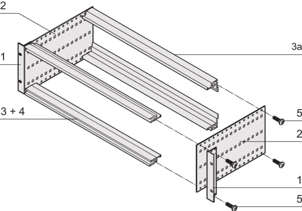 Schroff 24563-191, Understativ, Gjuten aluminium, Gjuten aluminium, 1 styck