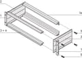 Miniatyrbild 3 av 5: Schroff 24563-191, Understativ, Gjuten aluminium, Gjuten aluminium, 1 styck