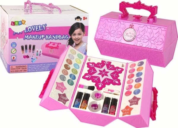 Lean Toys Sminkväska set Rosa ögonskugga.