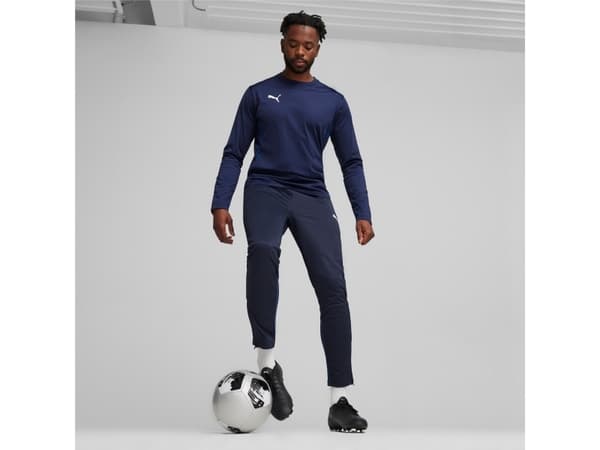 PUMA teamGOAL, Träningsbyxor, Fotboll, Hankoppling, Blå, Vuxen, Monokromatiskt