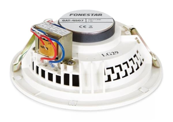 Fonestar GAT-4507 - 100 V:n kattokaiutin, 6 tuumaa, valkoinen