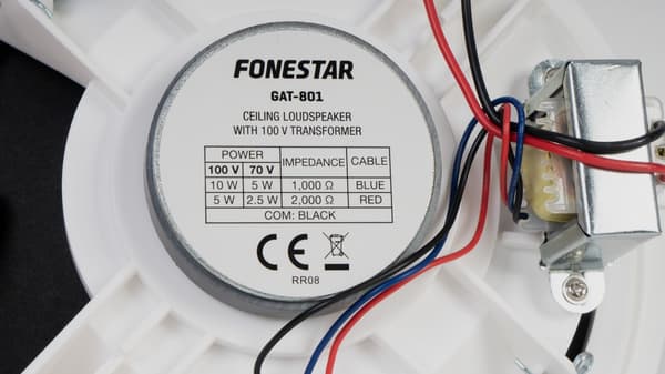 Fonestar GAT-801 - 100 V:n kattokaiutin 8 tuumaa, valkoinen