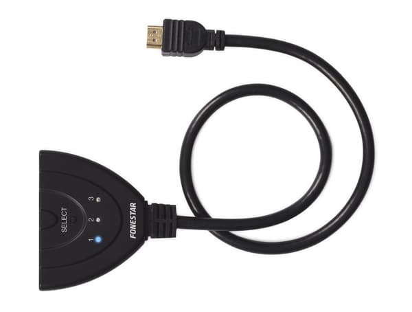 Fonestar FO-513 - Bidirektionel, automatisk HDMI-switch 3 x 1 (3 indgange x 1 udgang)