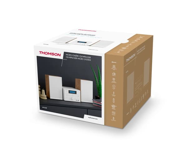 Thomson MIC121BT - Mikrojärjestelmä, jossa Bluetooth, CD, USB, FM