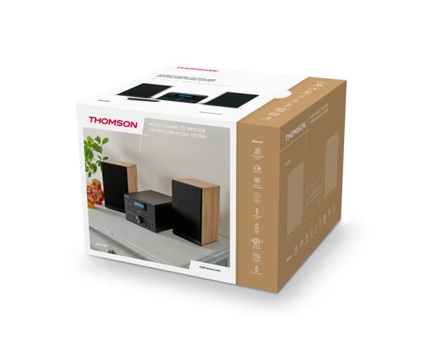Thomson MIC123BT - Mikrosystem med Bluetooth, CD, USB, FM