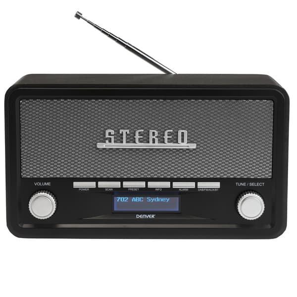Denver DAB-18DARKGREY - Retroradio mörkgrå