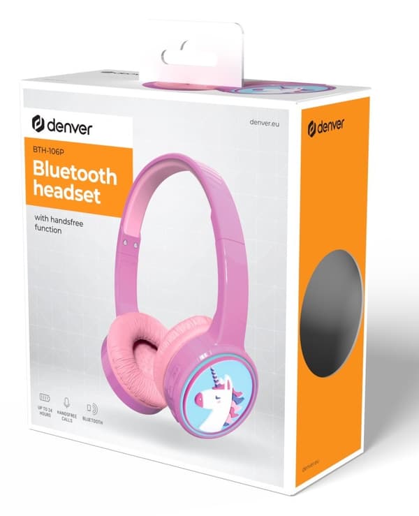 Denver BTH-106P Pink Bluetooth Børnehovedtelefoner