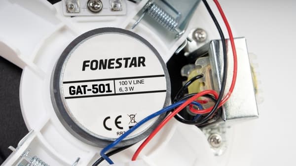 Fonestar GAT-501 - 100V, 5'' rund indbygget højttaler, hvid