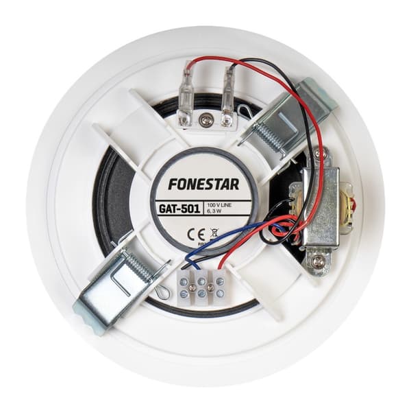 Fonestar GAT-501 - 100V, 5'' rund indbygget højttaler, hvid