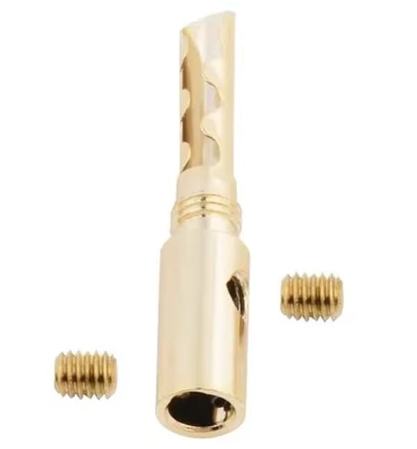 Par BFA 4 mm bananstik, forgyldte, til maks. 4mm2 ledning - 2 skruer