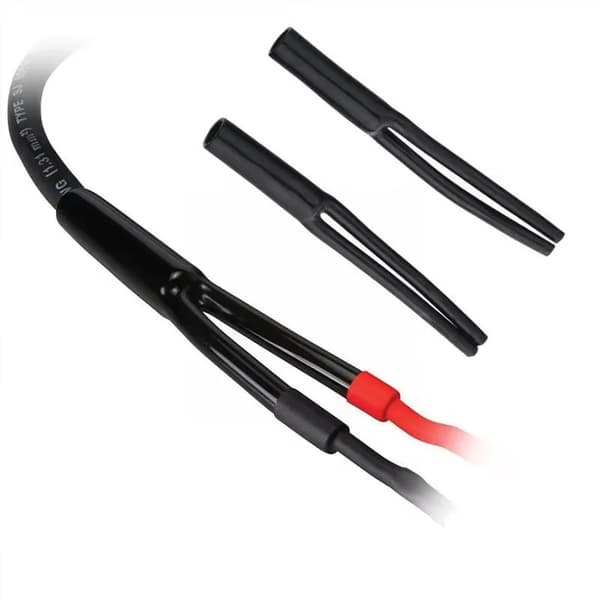 Silikonhylsa för högtalarkabel, Y-formad, 9mm / 3.5mm