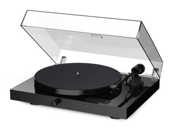 Pro-Ject JukeBox E1 + OM5e Pladespiller, Alt-i-et System / Plug and Play med Bluetooth, Klaver Sort
