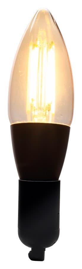 Denver LBF-201 E14 4,9W Smart Wi-Fi Filamentpære med Gult Lys, Kompatibel med TUYA Assistant og Google/Amazon Alexa