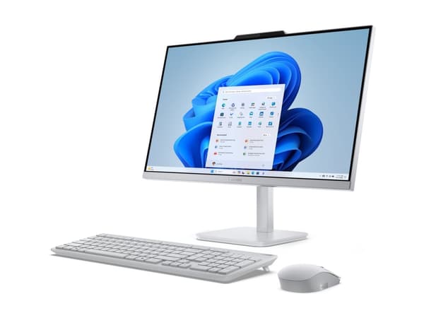 Lenovo A100 F0J6 - Alt-i-ett med stativ - inntil 3.4 GHz - RAM 8 GB - SSD 256 GB - Gigabit Ethernet - monitor: LED 23.8" 1920 x 1080 (Full HD) - skyg Grå