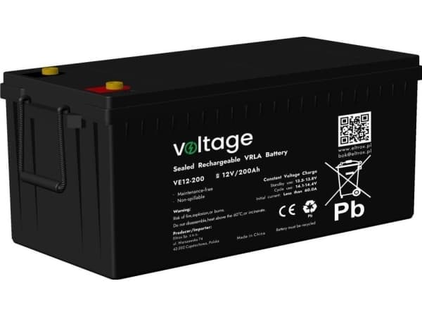 AGM-spenning 12V 200Ah VE12-200 batteri (levetid 6-9 år)