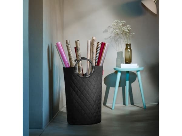 Reisenthel loophome M, Svart, Gjuten aluminium, Polyester, Korg, Monokromatiskt, Geometriskt mönster, inomhus