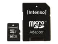 Miniatyrbild 2 av 2: Intenso - Flash-minneskort (adapter, microSDHC till SD inkluderad) - 16 GB - UHS Class 1 / Class10 - microSDHC UHS-I