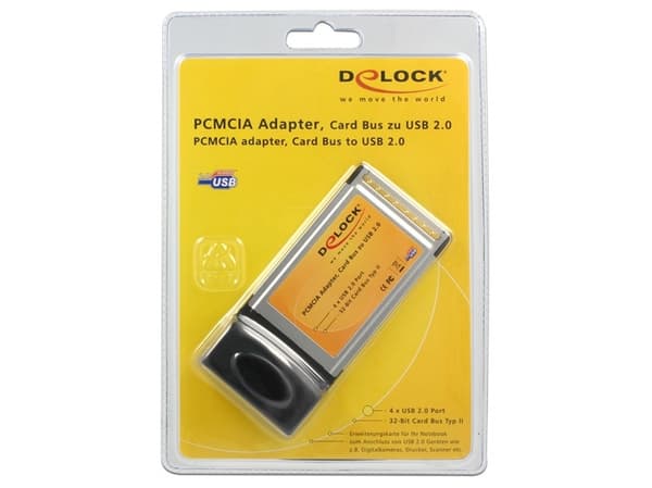 Delock - USB-adapter - CardBus - USB 2.0 x 4