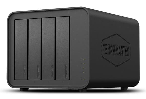 TerraMaster D4-320 hårddiskar Skrivbord Svart