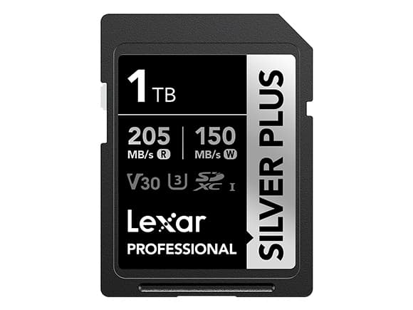 Lexar Professional SDXC SilverP UHS-I, 1 TB, SDXC, UHS-I, 205 MB/s, 150 MB/s, Sortera