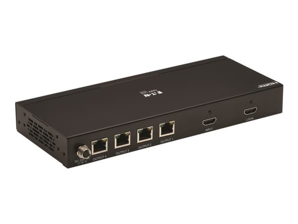 Eaton Tripp Lite Series HDMI over Cat6 Splitter - 4-Port 4K 60 Hz, HDR, 4:4:4, PoC, HDCP 2.2, 230 ft. (70.1 m), TAA - Förlängd räckvidd för audio/vid