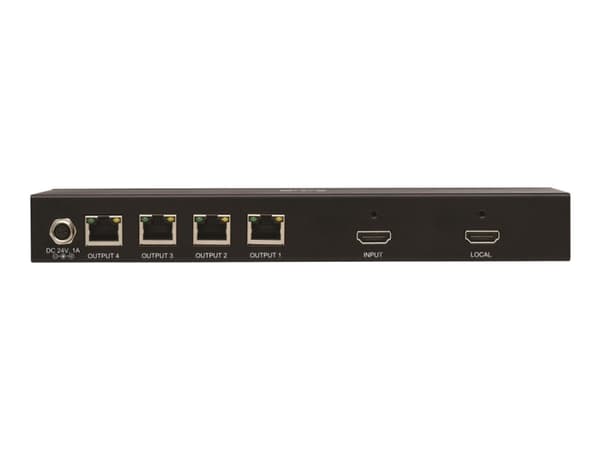 Eaton Tripp Lite Series HDMI over Cat6 Splitter - 4-Port 4K 60 Hz, HDR, 4:4:4, PoC, HDCP 2.2, 230 ft. (70.1 m), TAA - Förlängd räckvidd för audio/vid