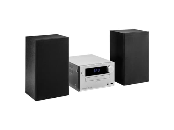 MEDION LIFE E64482, Home audio micro system, Black, Grey, 1 discs, Top, 30 W, DAB+, FM, PLL