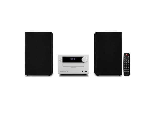 MEDION LIFE E64482, Home audio micro system, Black, Grey, 1 discs, Top, 30 W, DAB+, FM, PLL