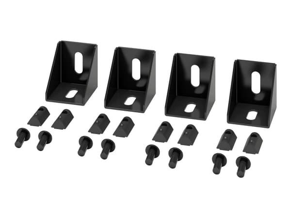 APC NetShelter - Rackmonteringsskena anslutning - svart (paket om 4)