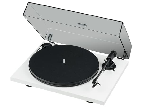 Pro-Ject Primary E, Beltedrevet platespiller, Hvit, Silikon, MDF, 33,45 RPM, DC-motor