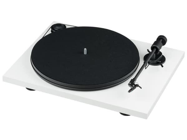 Pro-Ject Primary E, Beltedrevet platespiller, Hvit, Silikon, MDF, 33,45 RPM, DC-motor