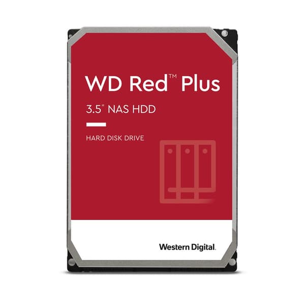 Western Digital Red Plus interna hårddiskar 10 TB 7200 RPM 3.5" Serial ATA III